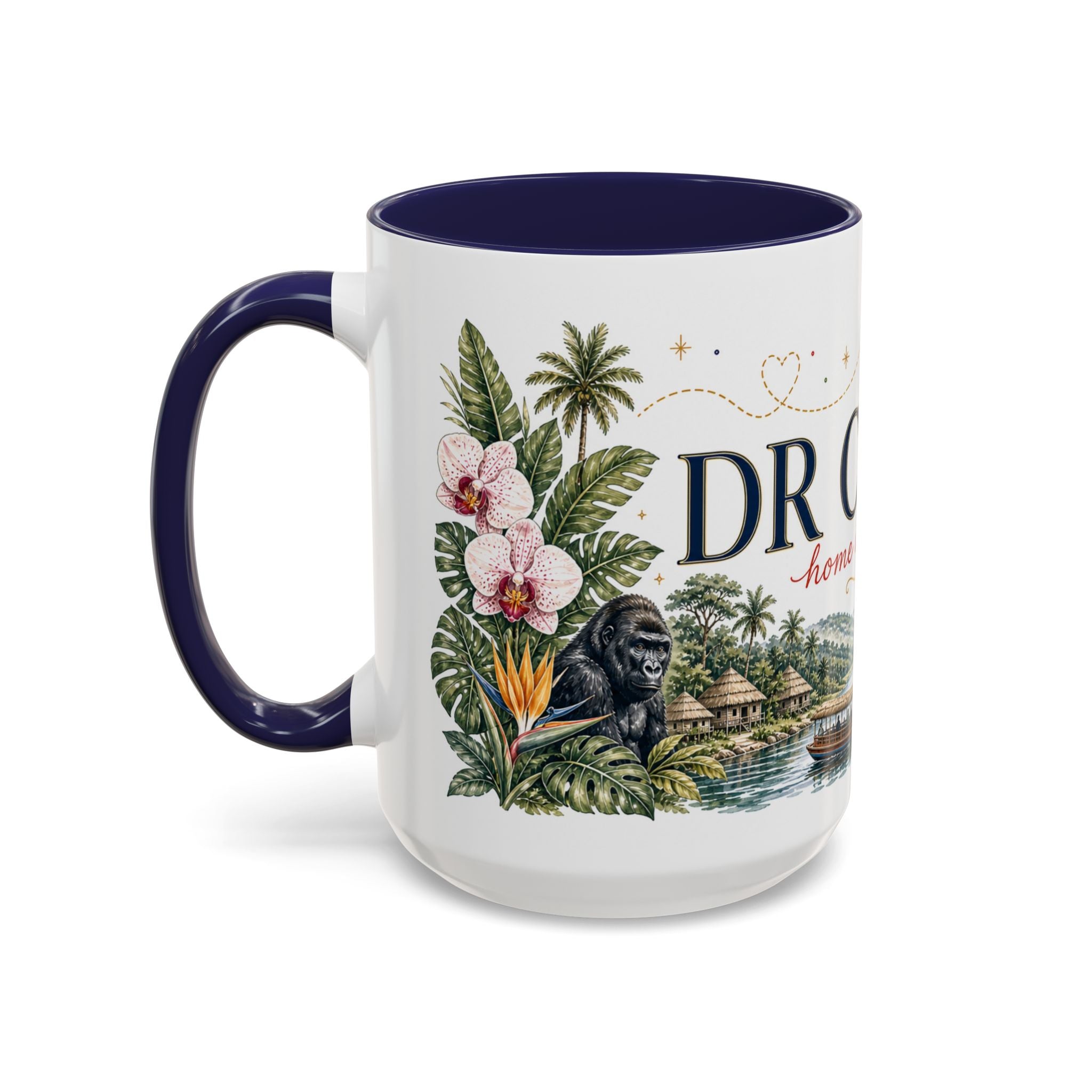 DR Congo Home Country Mug | Moving Away Gift | Long Distance Friendship | 11 oz 15 oz Accent Mug