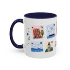 Boston Coffee Mug | Postage Stamp Collage Mug | Travel Souvenir Accent Cup 11oz 15oz