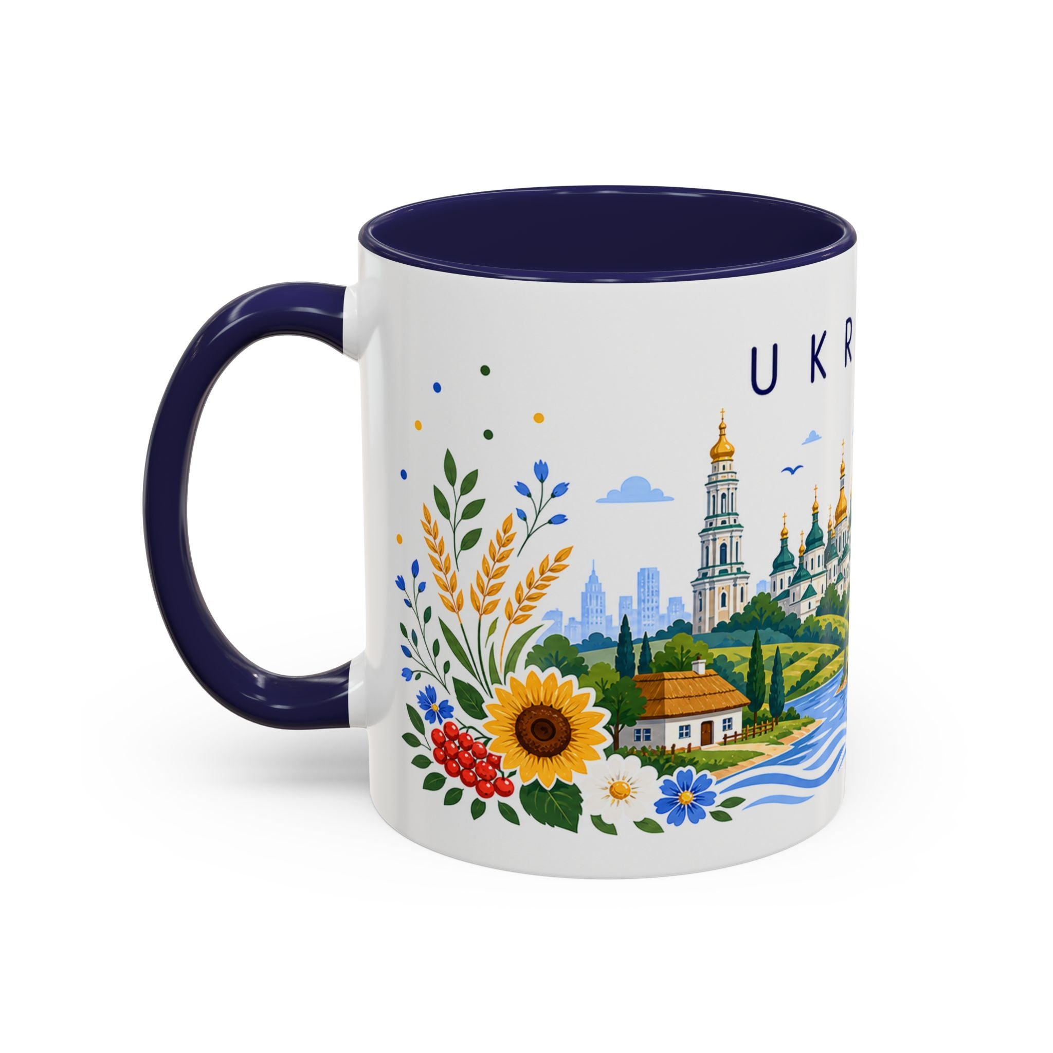 Ukraine Coffee Mug | Travel Souvenir Accent Mug | Place Gift Ceramic Cup 11oz 15oz