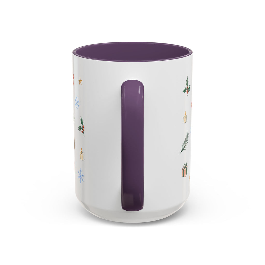 Seattle Christmas Mug | Watercolor Travel Souvenir | Holiday Gift | Accent Ceramic Coffee Cup 11oz 15oz