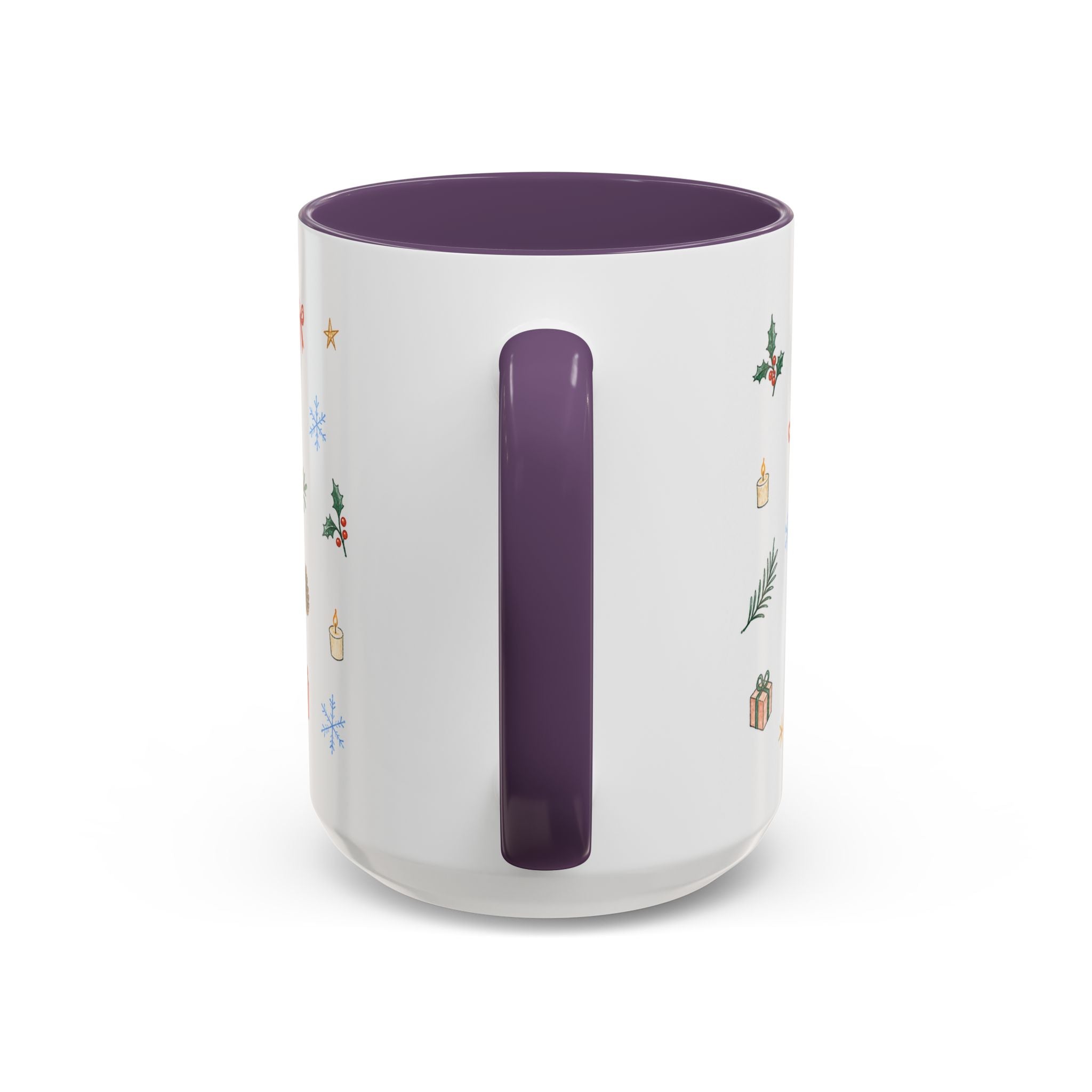 Seattle Christmas Mug | Watercolor Travel Souvenir | Holiday Gift | Accent Ceramic Coffee Cup 11oz 15oz