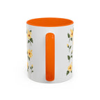 Hawaii Yellow hibiscus Mug, State Flower Floral Coffee Cup, 11oz Botanical Gift