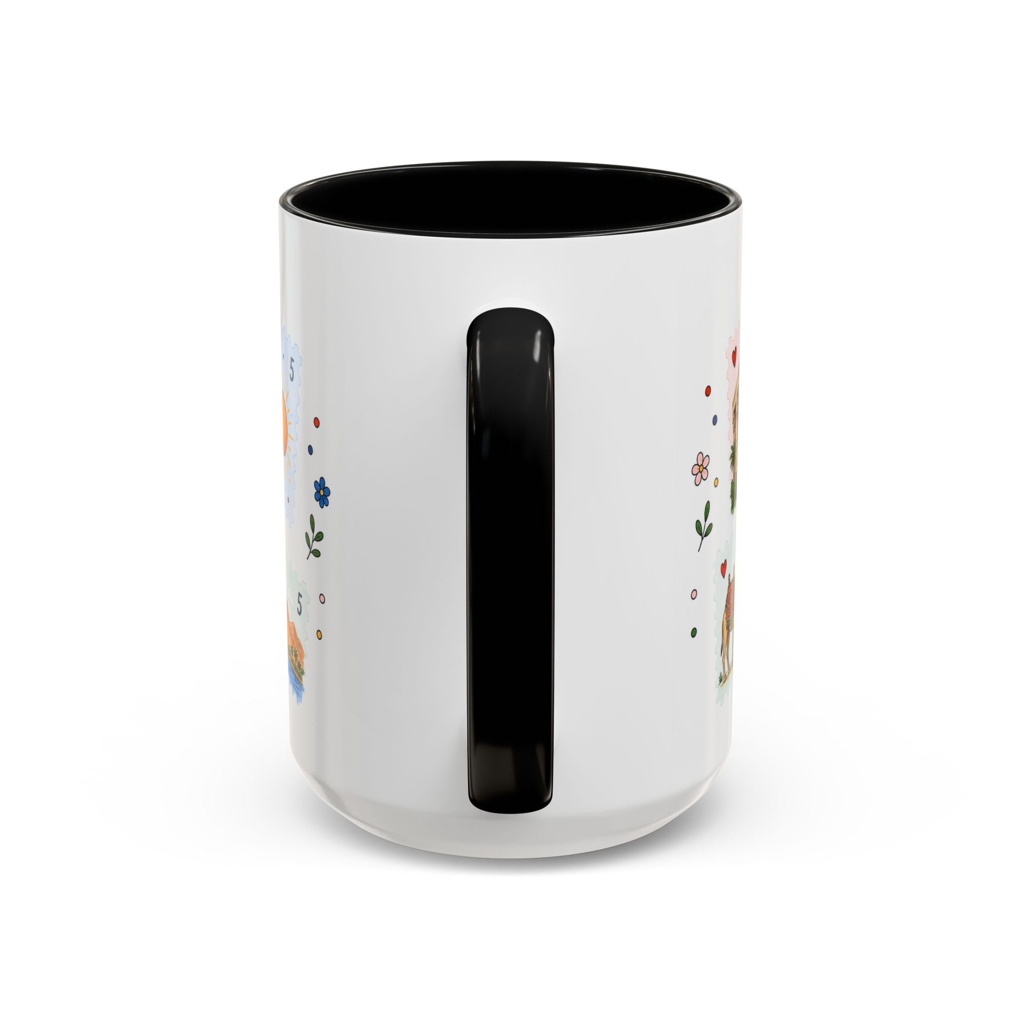 Luxor Coffee Mug | Postage Stamp Collage Mug | Travel Souvenir Accent Cup 11oz 15oz