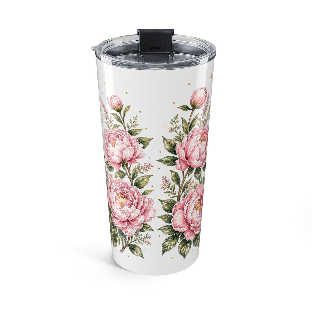 Indiana State Flower 20oz Tumbler | Peony Botanical State Flower Gift | Insulated Stainless Steel Travel Cup