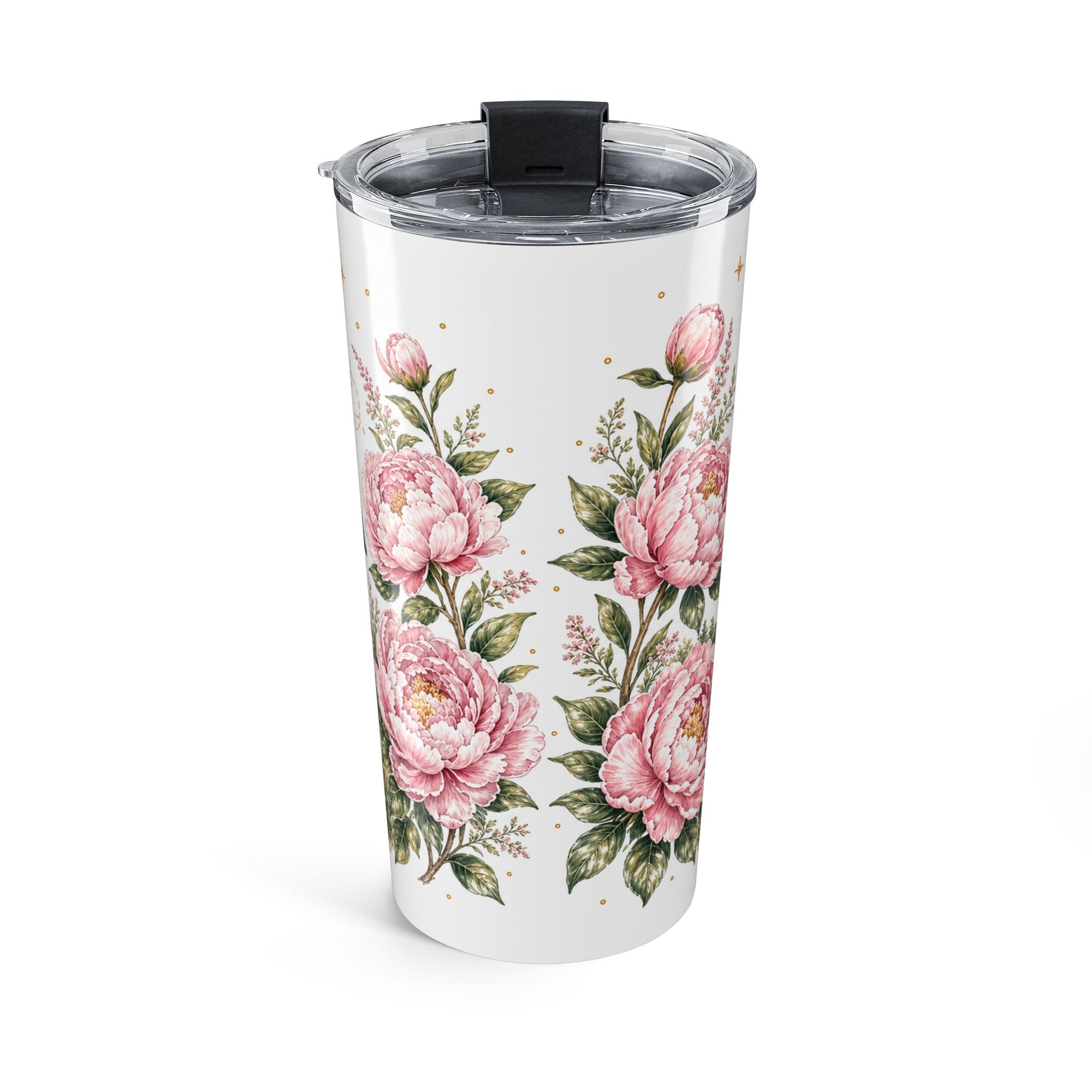 Indiana State Flower 20oz Tumbler | Peony Botanical State Flower Gift | Insulated Stainless Steel Travel Cup