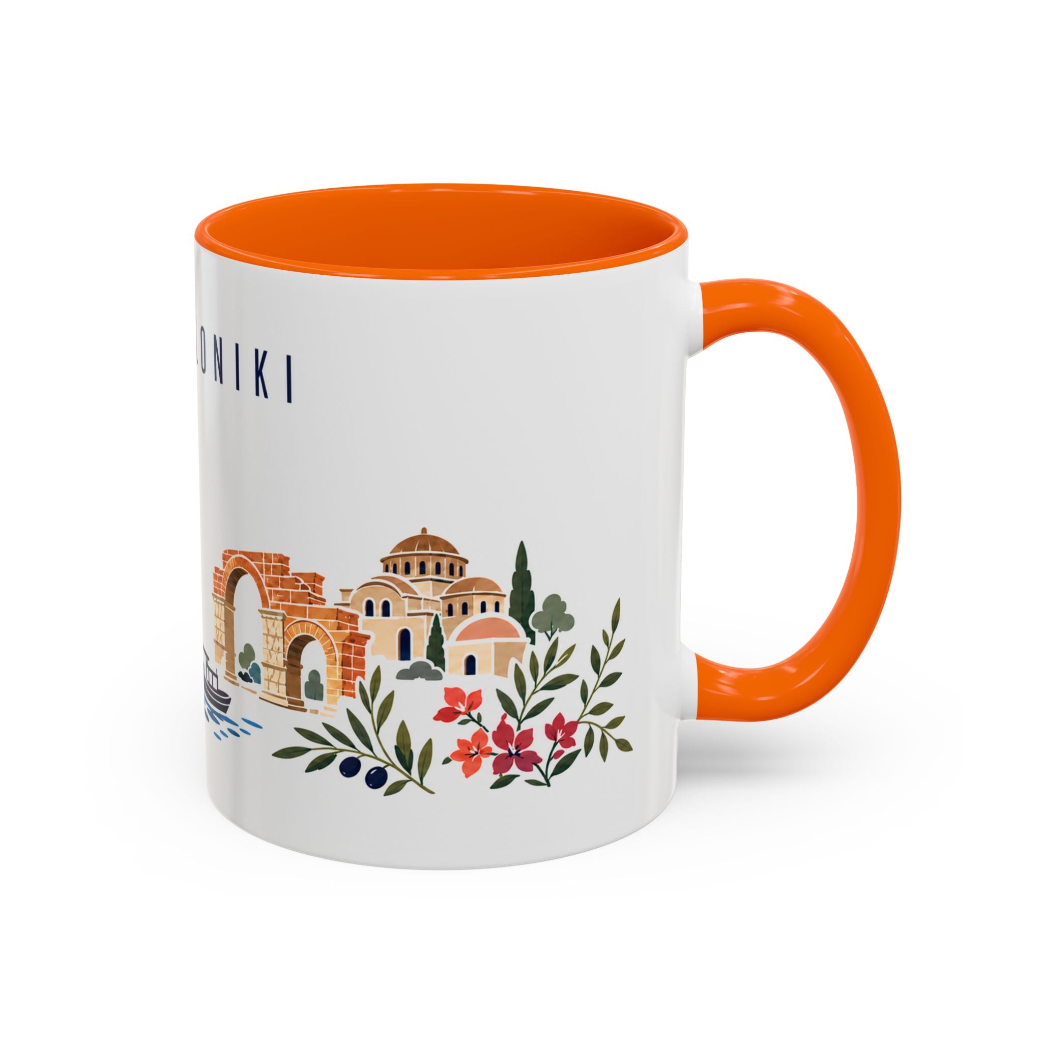 Thessaloniki Coffee Mug | Greece Travel Souvenir | Porcelain Decal City Gift | 11oz 15oz Accent Mug