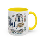 Shanghai Coffee Mug | China Souvenir Travel Gift | Accent Color Ceramic 11oz 15oz