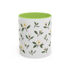Georgia Sweetbay Magnolia Mug, State Flower Floral Coffee Cup, 11oz Botanical Gift