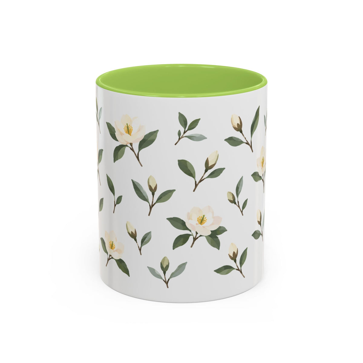 Georgia Sweetbay Magnolia Mug, State Flower Floral Coffee Cup, 11oz Botanical Gift