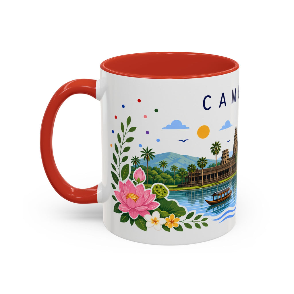 Cambodia Coffee Mug | Travel Souvenir Accent Mug | Place Gift Ceramic Cup 11oz 15oz
