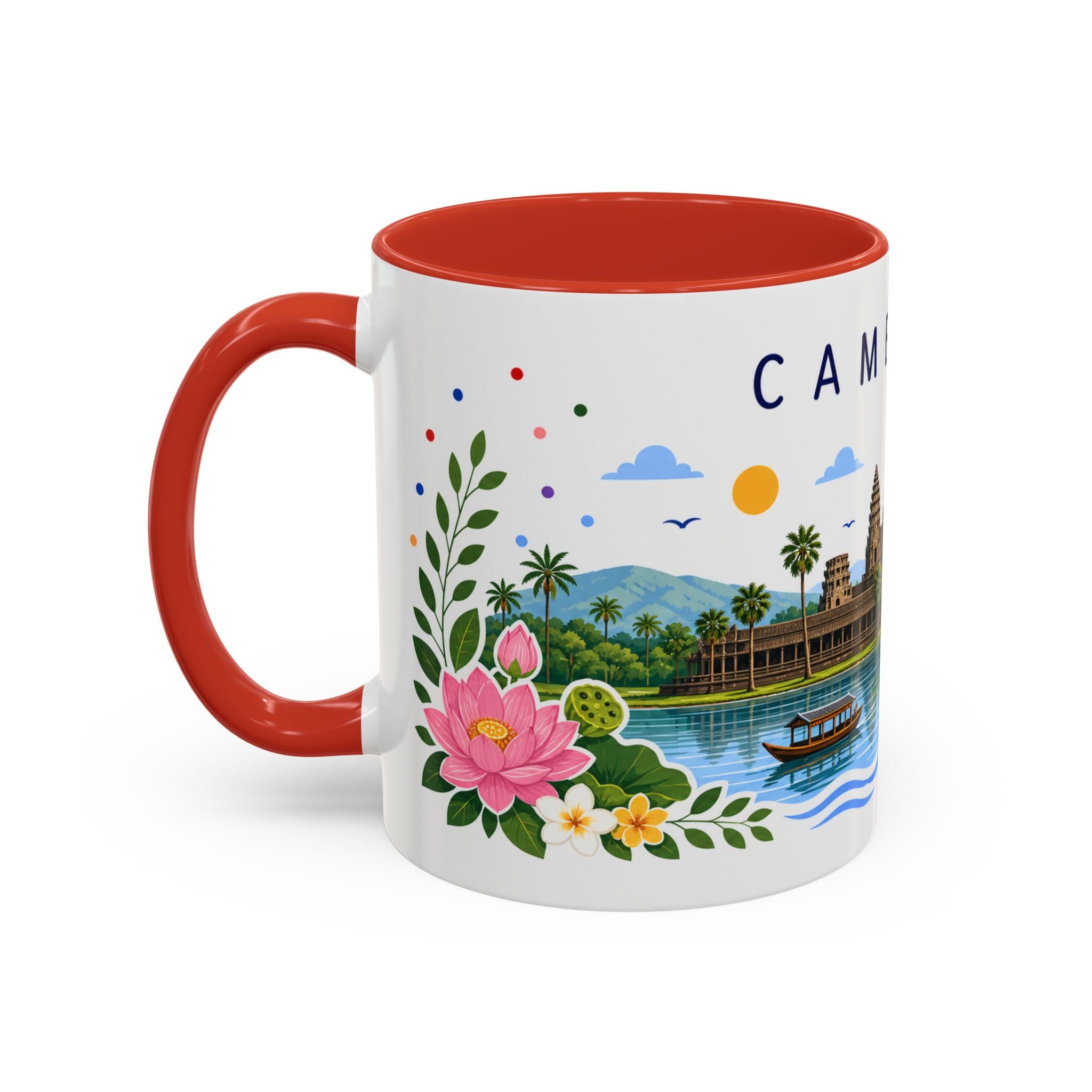 Cambodia Coffee Mug | Travel Souvenir Accent Mug | Place Gift Ceramic Cup 11oz 15oz