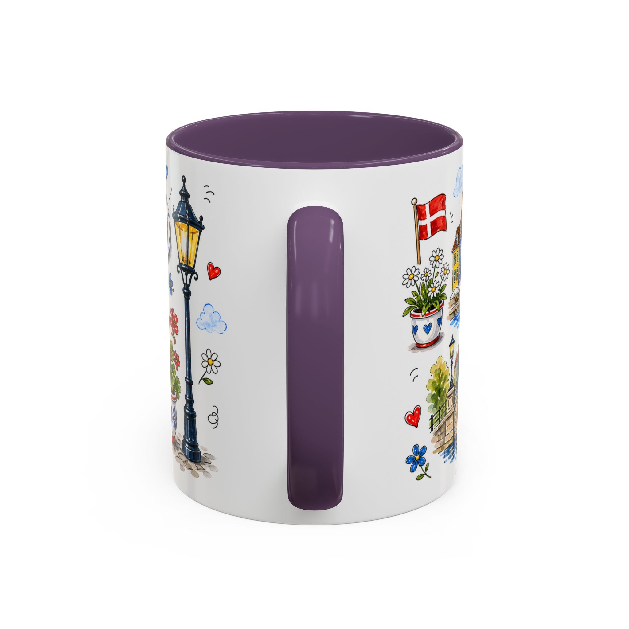 Copenhagen Travel Mug | European City Souvenir Accent Coffee Mug | 11oz 15oz Ceramic Cup