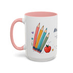 Personalized First Year Teacher Mug | Custom Name Pencil Coffee Cup