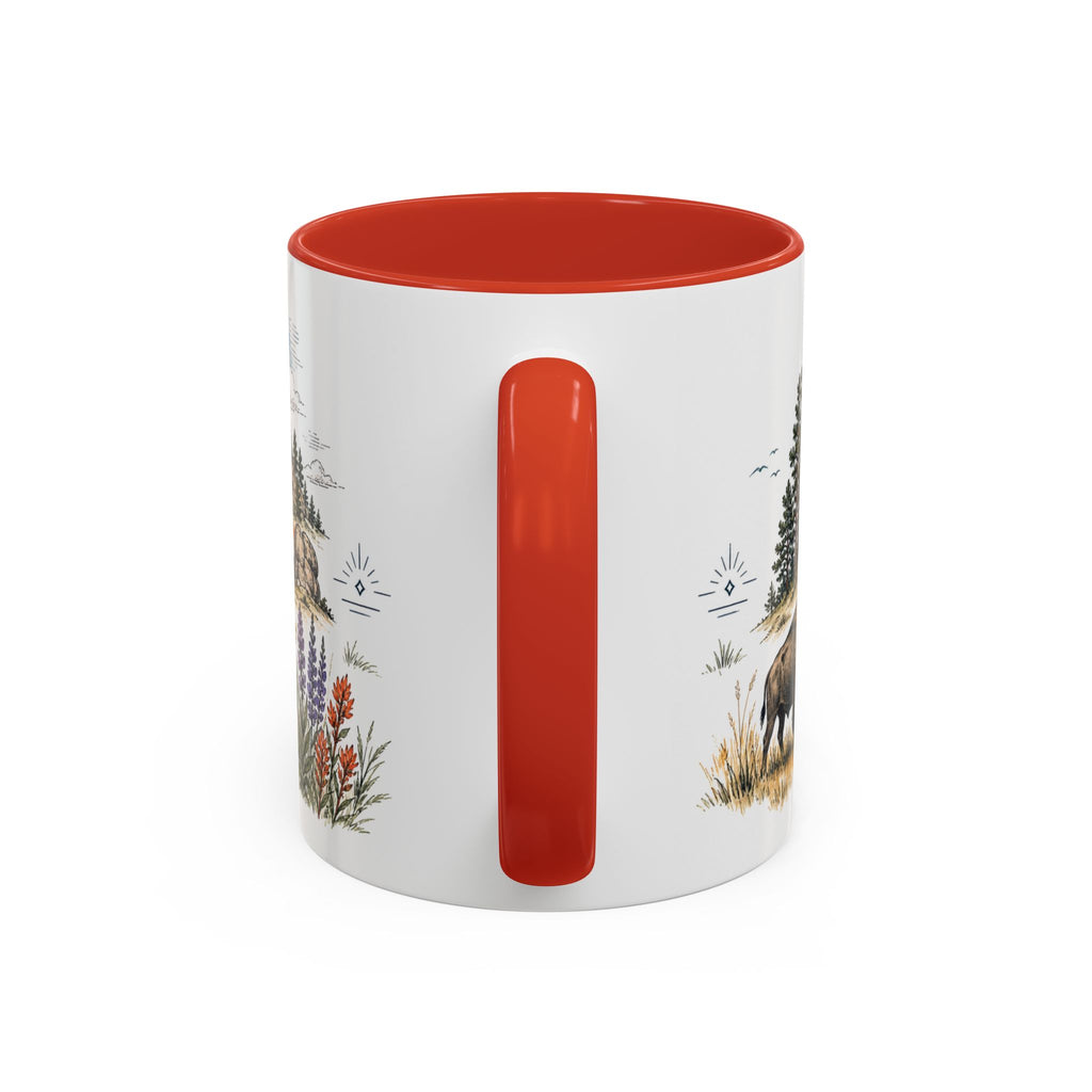 Devils Tower Mug, Wyoming Travel Souvenir, Bucket List Gift, Accent Ceramic Coffee Mug 11oz 15oz