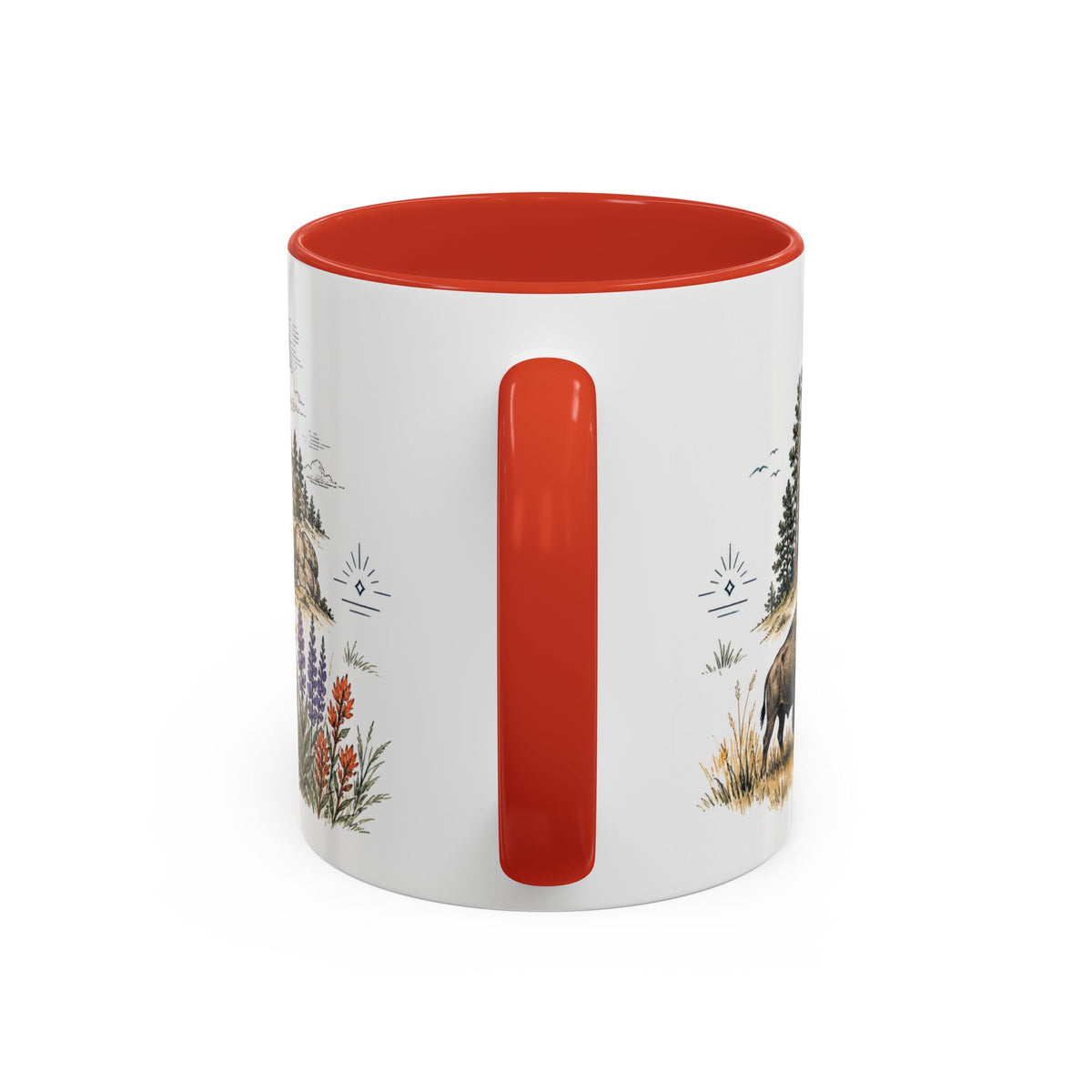 Devils Tower Mug, Wyoming Travel Souvenir, Bucket List Gift, Accent Ceramic Coffee Mug 11oz 15oz