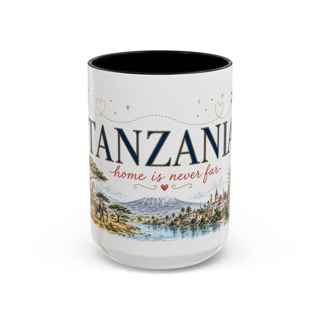 Tanzania Home Country Mug | Moving Away Gift | Long Distance Friendship | 11 oz 15 oz Accent Mug