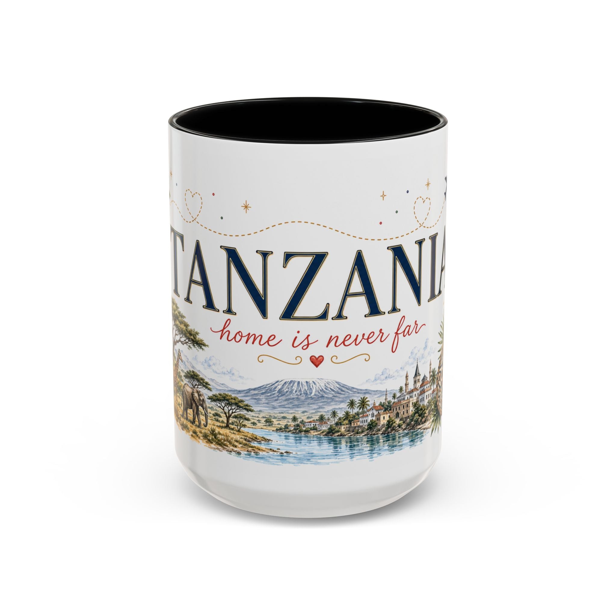 Tanzania Home Country Mug | Moving Away Gift | Long Distance Friendship | 11 oz 15 oz Accent Mug