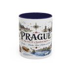 Prague Coffee Mug | Czech Republic Souvenir Travel Gift | Accent Color Ceramic 11oz 15oz