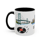 Detroit Illustrated Travel Mug | City Souvenir Accent Coffee Mug | 11oz 15oz Ceramic Cup