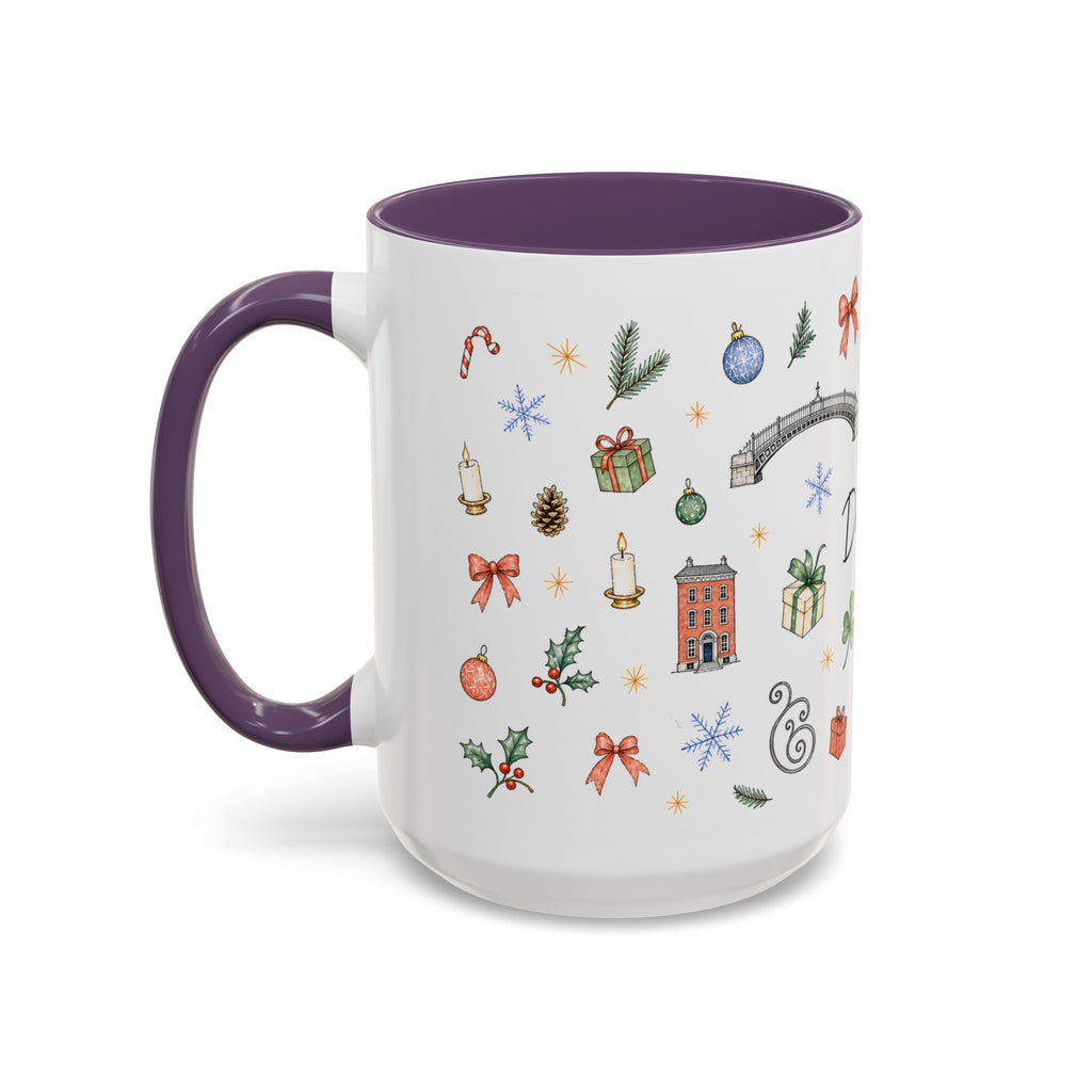 Dublin Christmas Mug | Watercolor City Souvenir, Holiday Travel Gift (11oz/15oz)