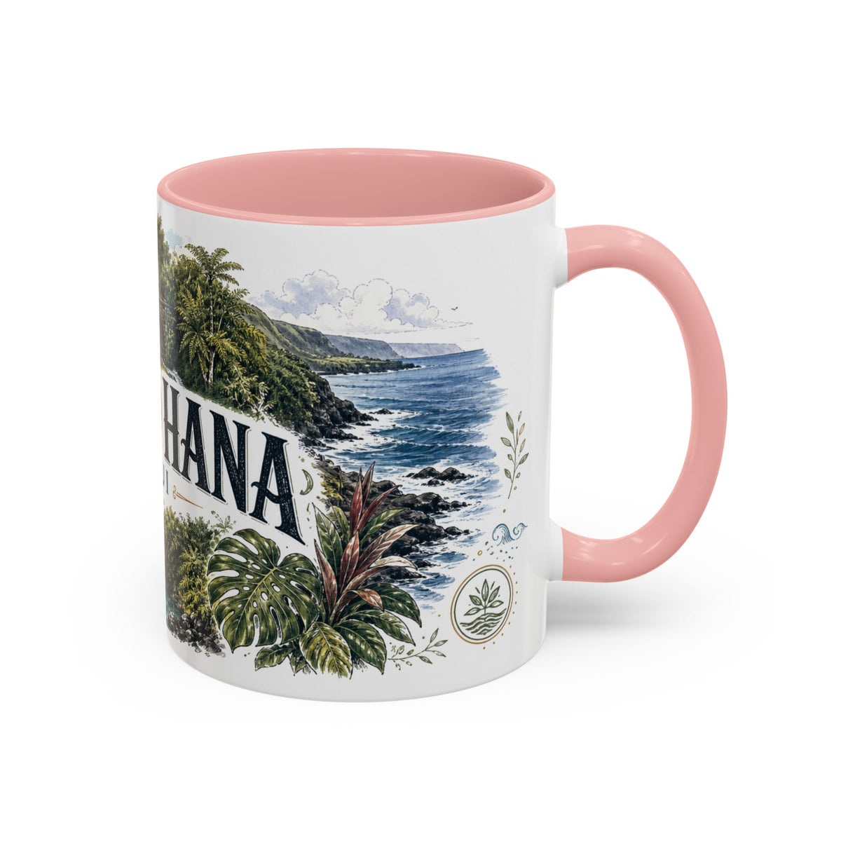 Road to Hana Mug, Maui Travel Souvenir, Bucket List Gift, Accent Ceramic Coffee Mug 11oz 15oz