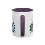 Capricorn Zodiac Coffee Mug | Sea Goat and Floral Design | Astrology Birthday Gift | 11 oz 15 oz Ceramic Accent Mug