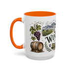 Cape Winelands Coffee Mug | Travel Destination Souvenir Gift | Accent Color Ceramic 11oz 15oz