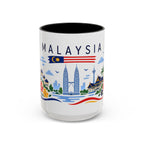 Malaysia Coffee Mug | Travel Souvenir Accent Mug | Country Gift Ceramic Cup 11oz 15oz