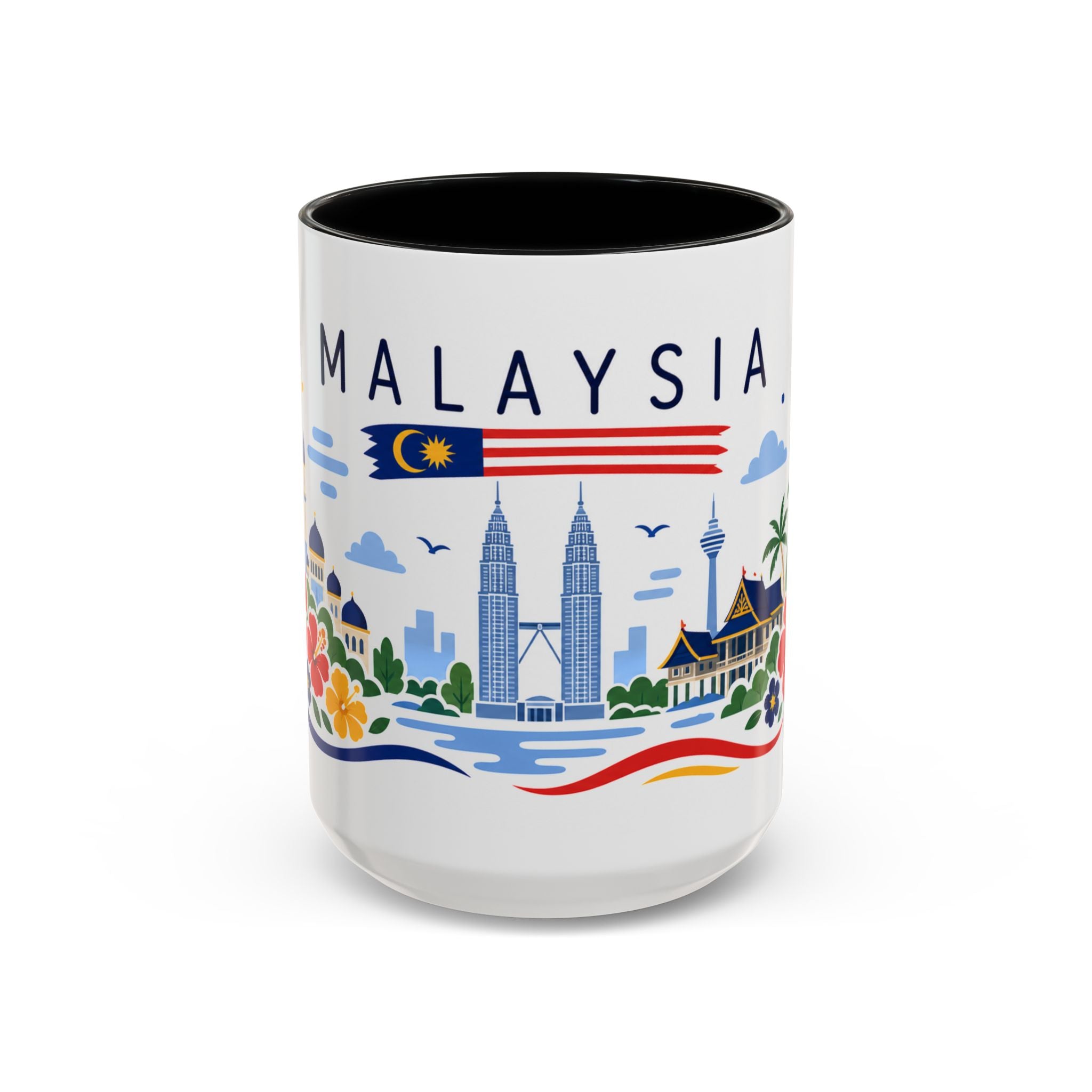 Malaysia Coffee Mug | Travel Souvenir Accent Mug | Country Gift Ceramic Cup 11oz 15oz