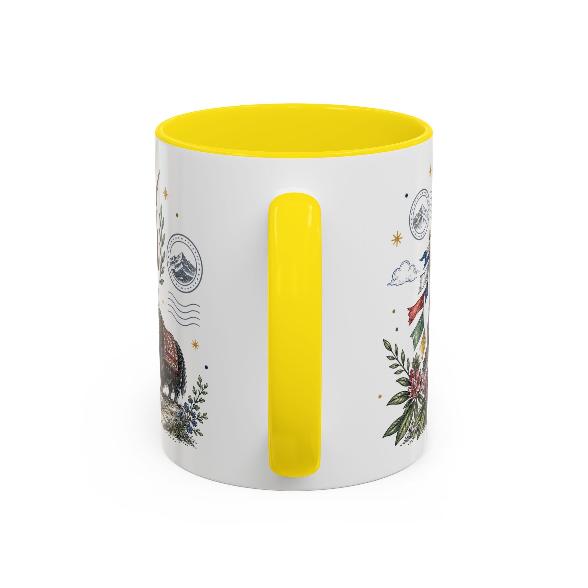 Himalaya Coffee Mug | Travel Destination Souvenir Gift | Accent Color Ceramic 11oz 15oz