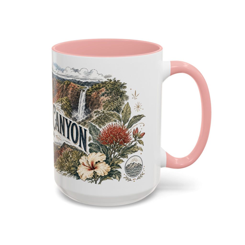 Waimea Canyon Mug, Kauai Travel Souvenir, Bucket List Gift, Accent Ceramic Coffee Mug 11oz 15oz