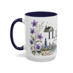 Illinois State Map Mug | Botanical Travel Sketch, Moving Away Gift (11oz 15oz)