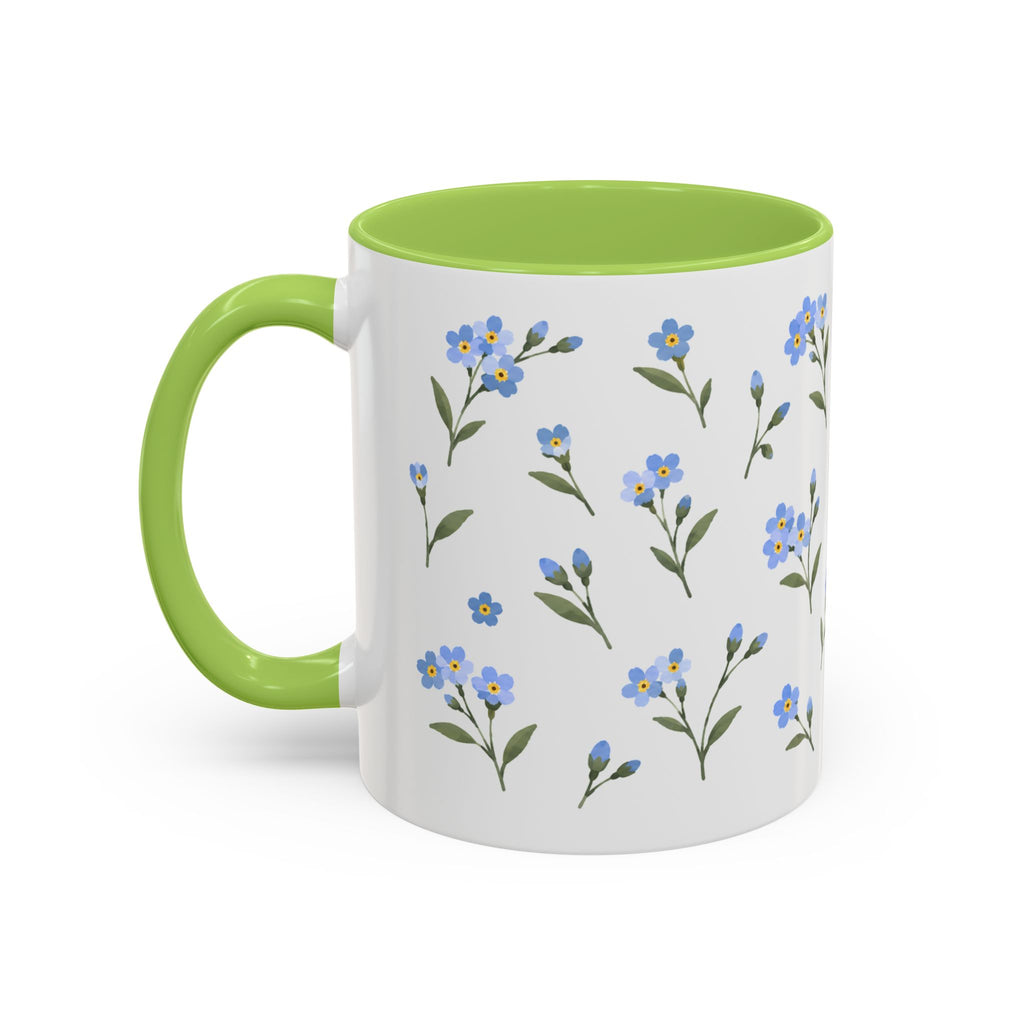 Alaska Forget-me-not Mug, State Flower Floral Coffee Cup, 11oz Botanical Gift