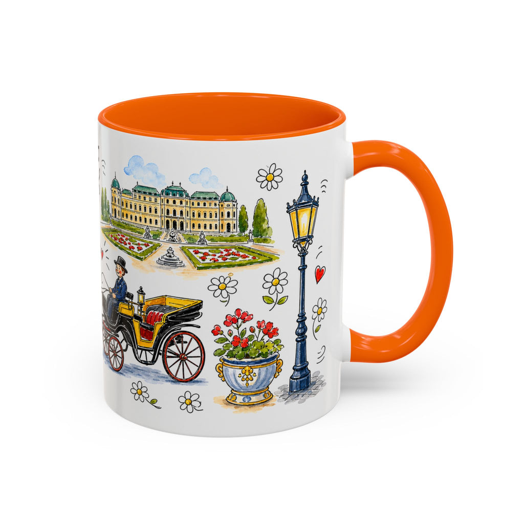 Vienna Travel Mug | European City Souvenir Accent Coffee Mug | 11oz 15oz Ceramic Cup