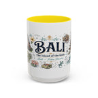Bali Coffee Mug | Indonesia Souvenir Travel Gift | Accent Color Ceramic 11oz 15oz