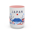 Japan Coffee Mug | Travel Souvenir Accent Mug | Country Gift Ceramic Cup 11oz 15oz