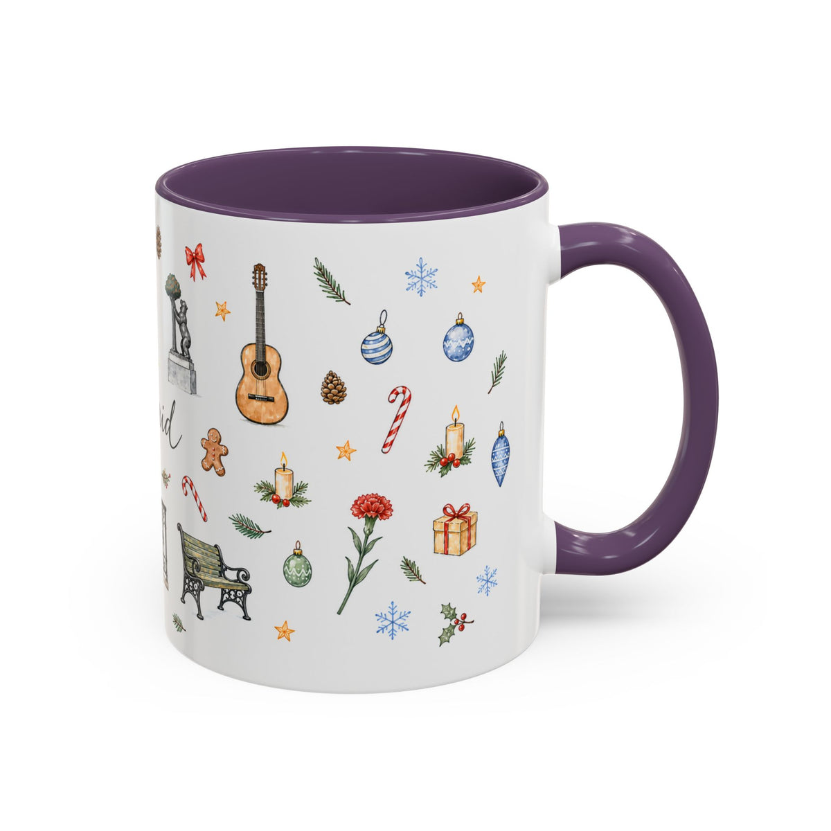 Madrid Christmas Mug | Watercolor City Souvenir, Travel Memories, Ceramic Coffee Cup