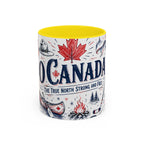 O Canada True North Coffee Mug | Canadian Pride Gift | Accent Color Ceramic 11oz 15oz