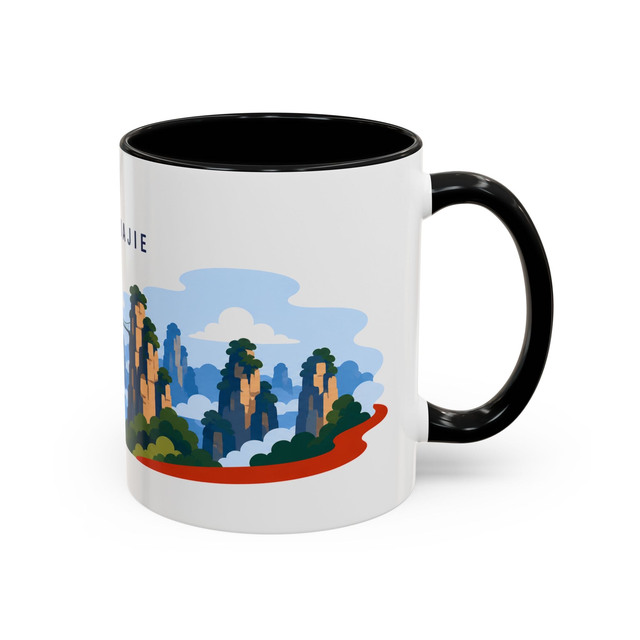 Zhangjiajie Coffee Mug | Travel Destination Souvenir Gift | Accent Color Ceramic 11oz 15oz
