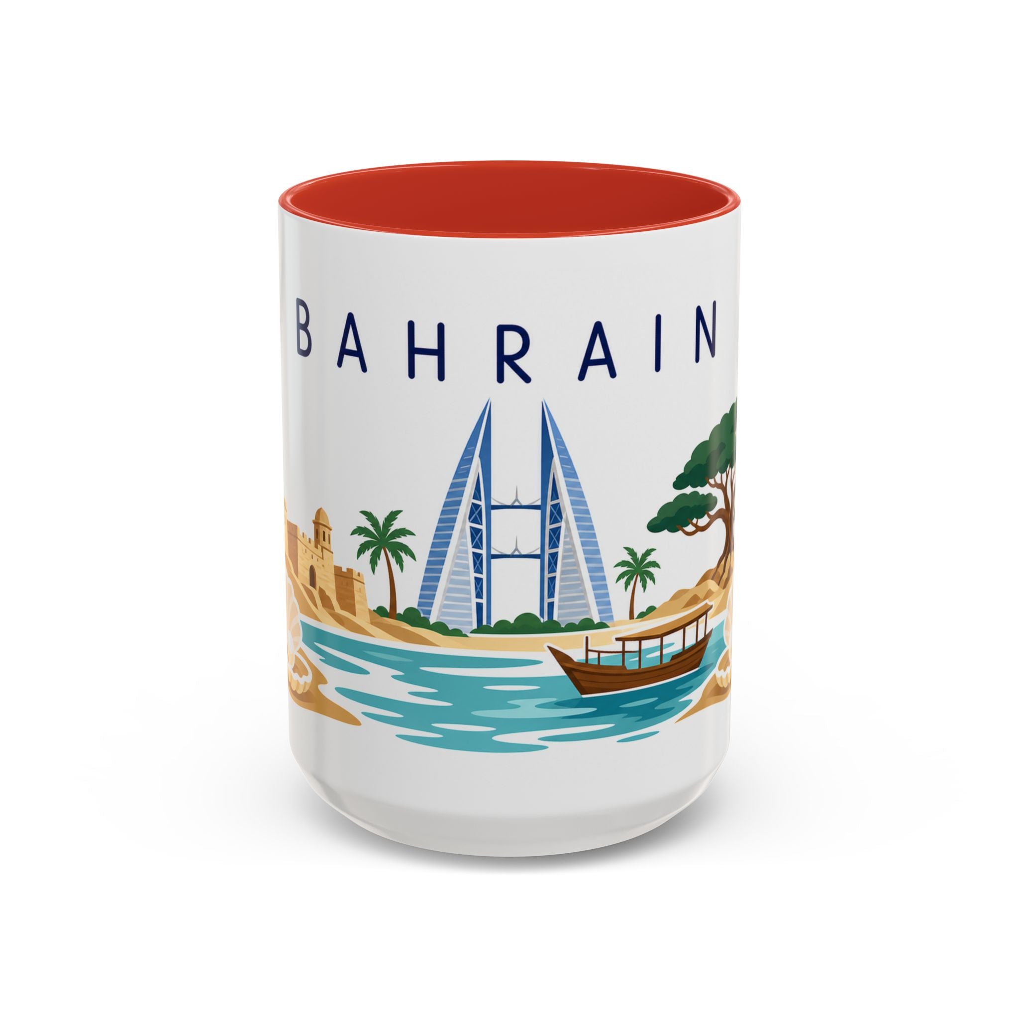 Bahrain Coffee Mug | Travel Souvenir Accent Mug | Country Gift Ceramic Cup 11oz 15oz