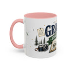 Grandpa's Stories Are The Best Coffee Mug | Gift From Grandkids | Accent Color Ceramic 11oz 15oz