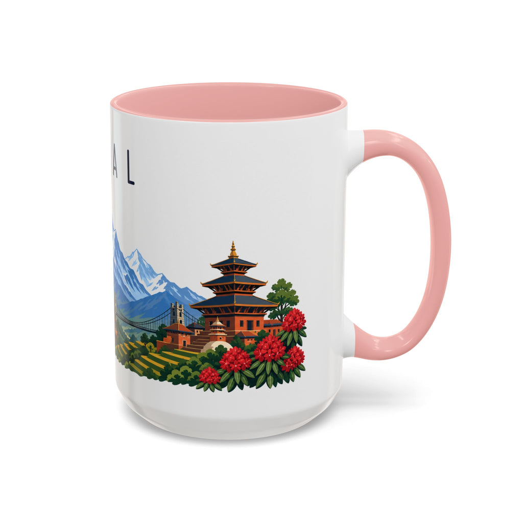 Nepal Coffee Mug | Travel Souvenir Accent Mug | Country Gift Ceramic Cup 11oz 15oz