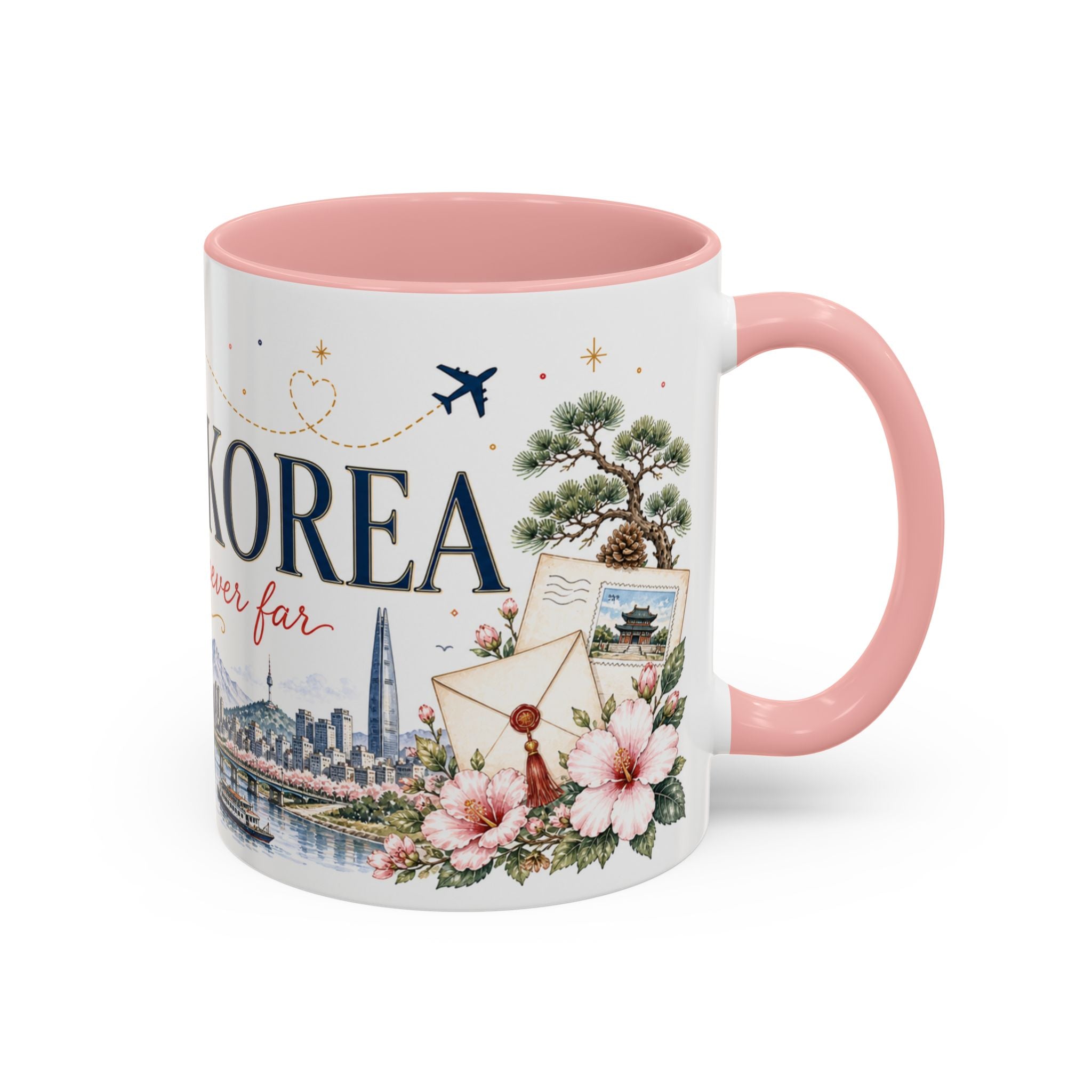 South Korea Home Country Mug | Moving Away Gift | Long Distance Friendship | 11 oz 15 oz Accent Mug