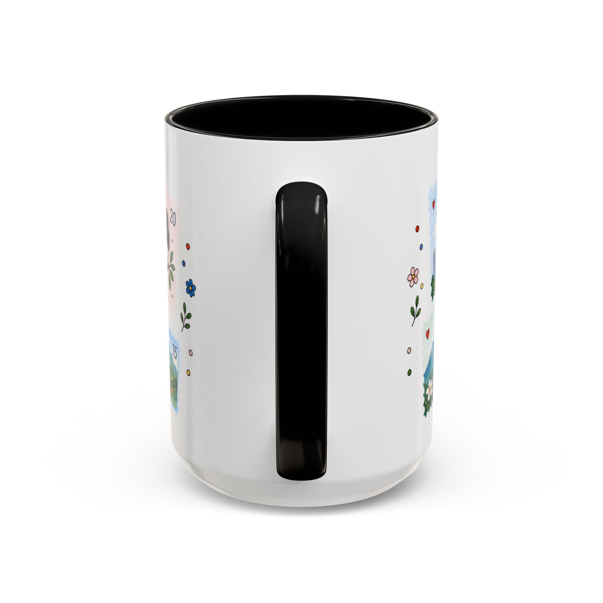 Taipei Coffee Mug | Postage Stamp Collage Mug | Travel Souvenir Accent Cup 11oz 15oz