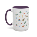 Angkor Christmas Mug | Watercolor Travel Souvenir | Holiday Gift | Accent Ceramic Coffee Cup 11oz 15oz