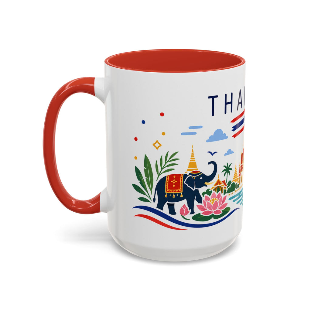 Thailand Coffee Mug | Travel Souvenir Accent Mug | Country Gift Ceramic Cup 11oz 15oz