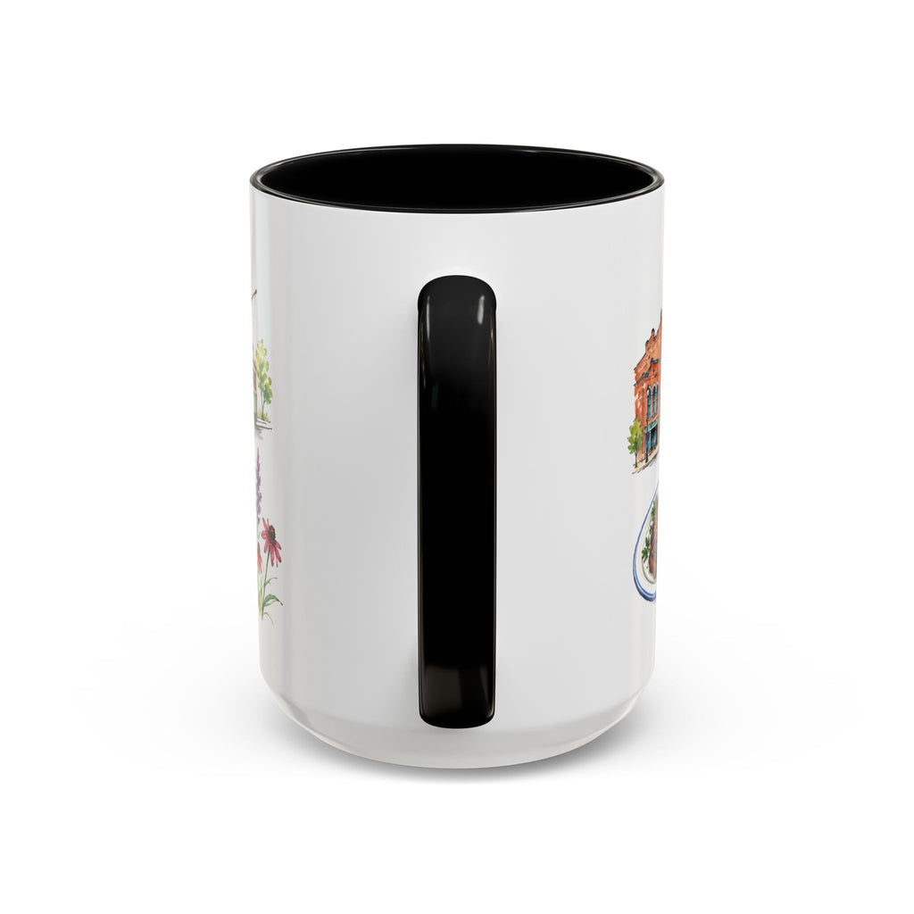 Omaha Illustrated Travel Mug | City Souvenir Accent Coffee Mug | 11oz 15oz Ceramic Cup