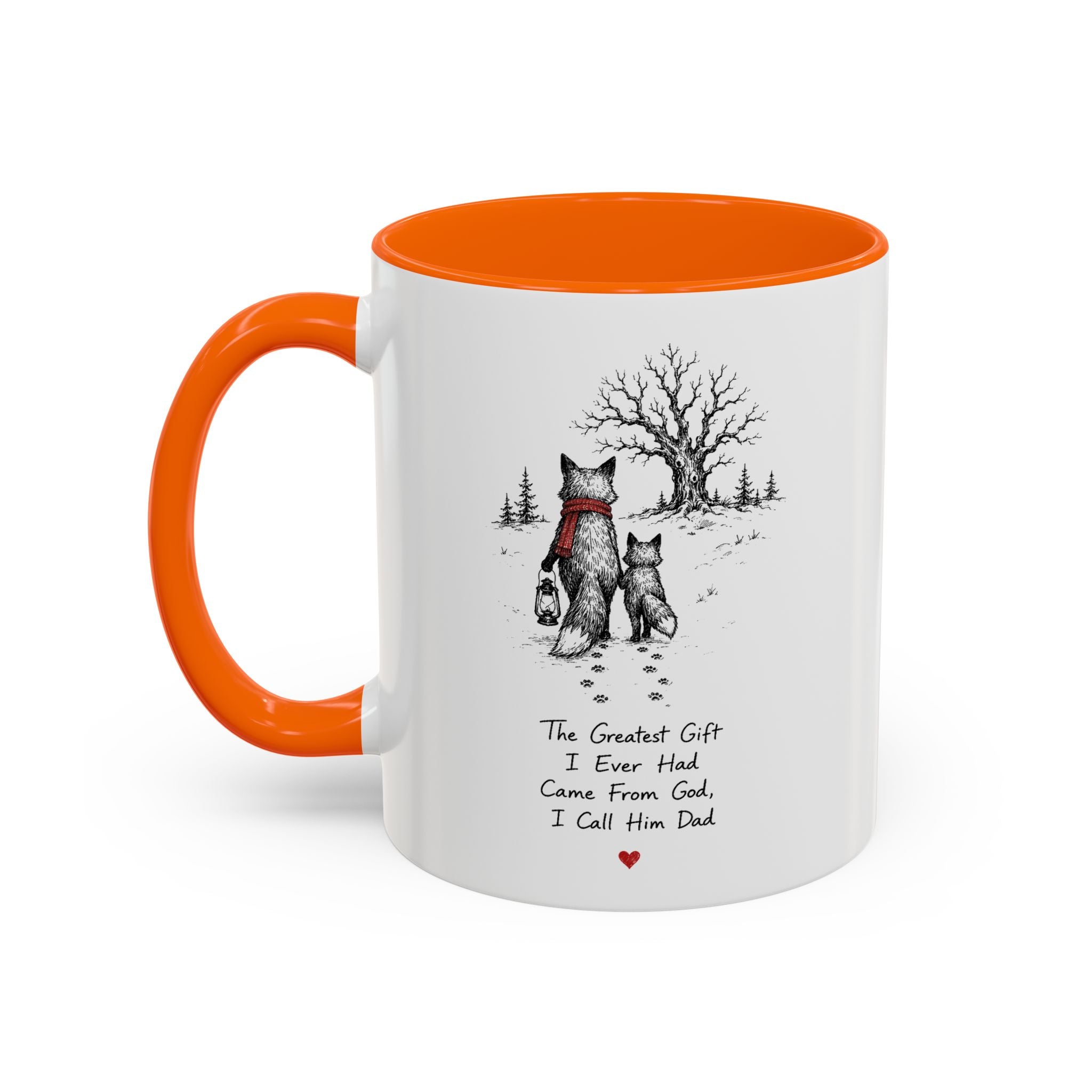 Clever Fox Dad Mug | Father's Day Gift, Accent Ceramic Coffee Cup (11oz or 15oz)