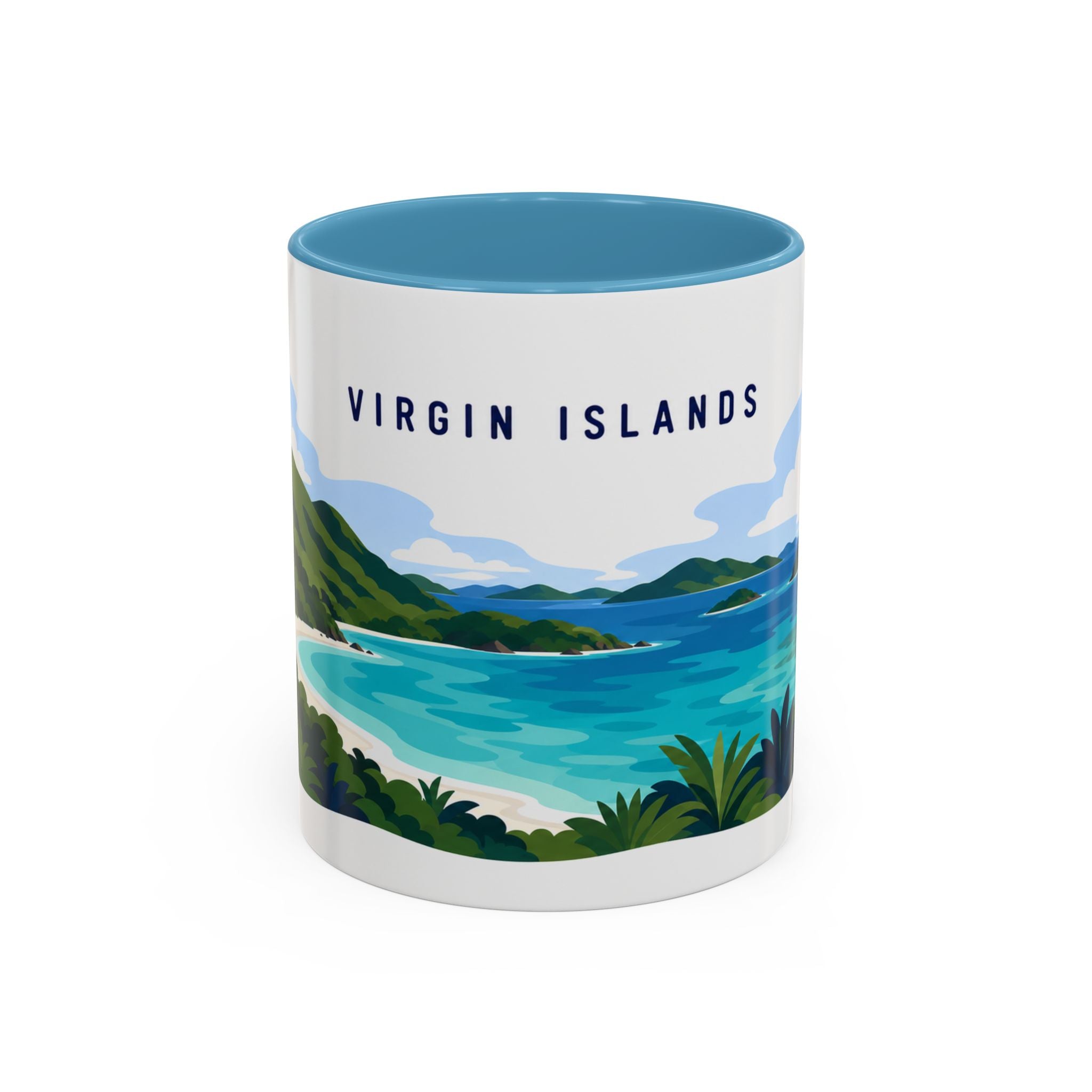 Virgin Islands National Park Coffee Mug | Solid Color Block Park Souvenir | 11oz 15oz Accent Mug