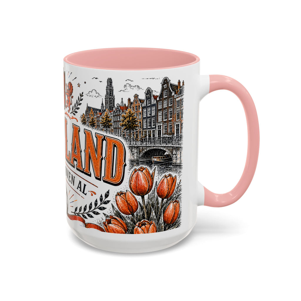 Netherlands Soccer Coffee Mug | World Cup Fan Gift | Accent Color Ceramic 11oz 15oz Match Day Cup